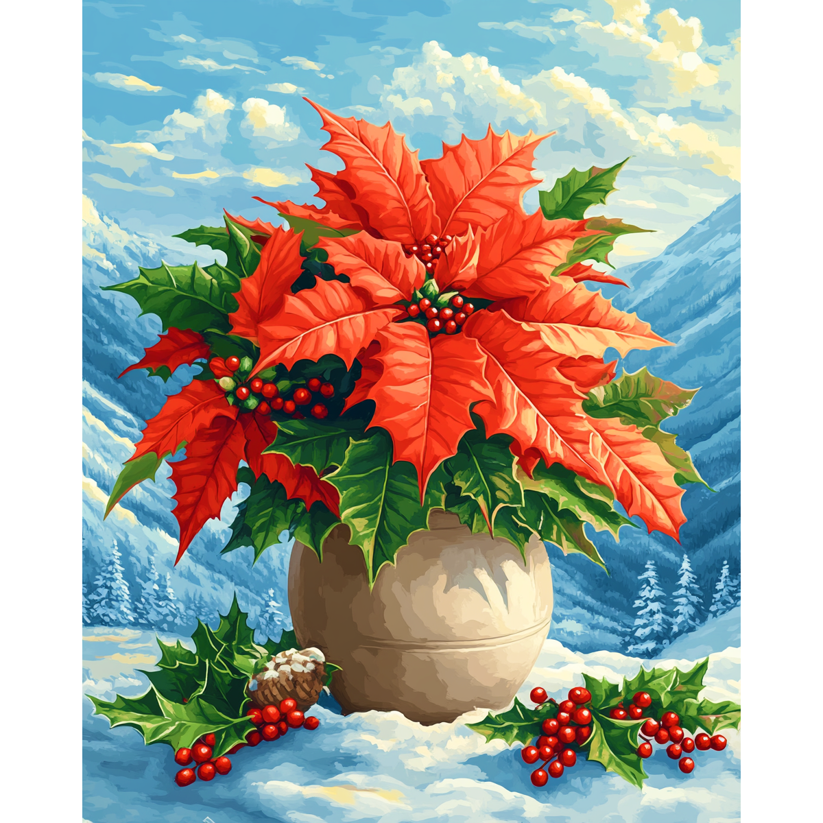 Vase d'hiver radieux