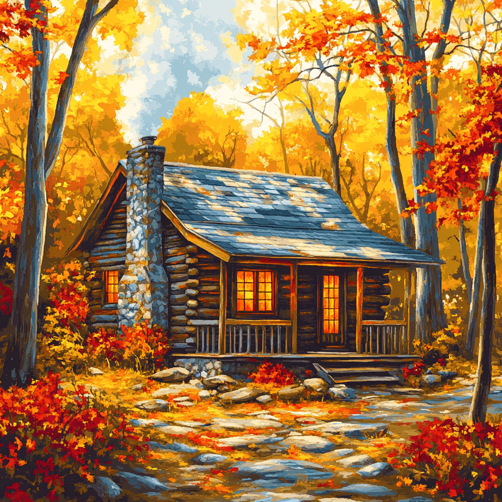 Cabane colorée