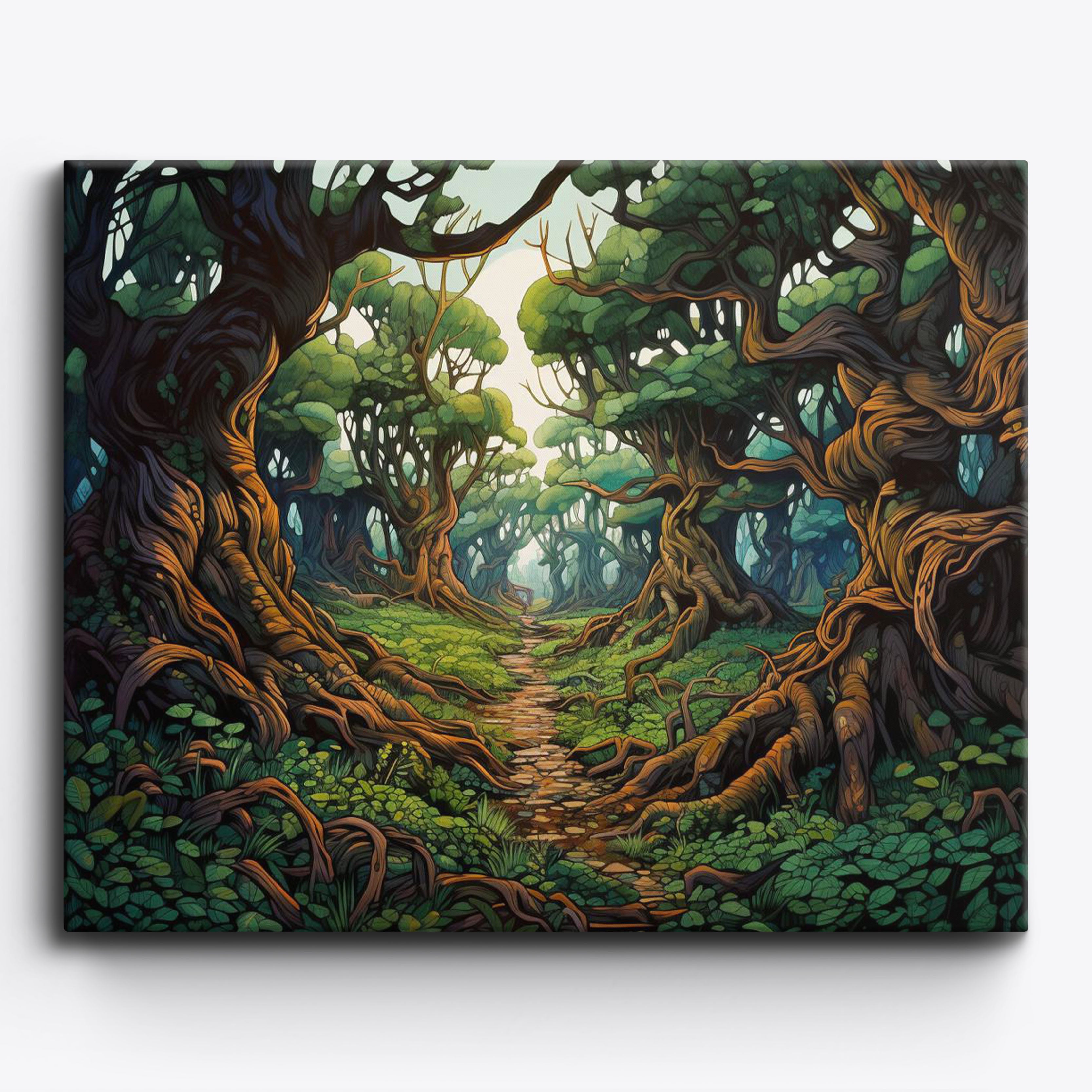 Le chemin des feuilles de la jungle