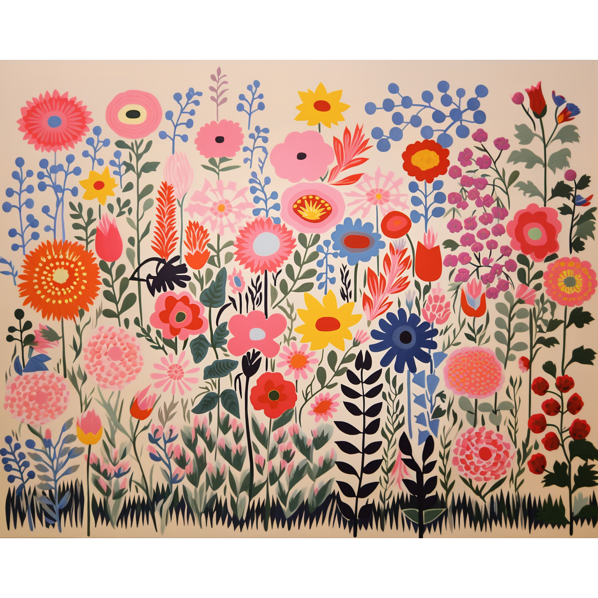 Fleurs colorées