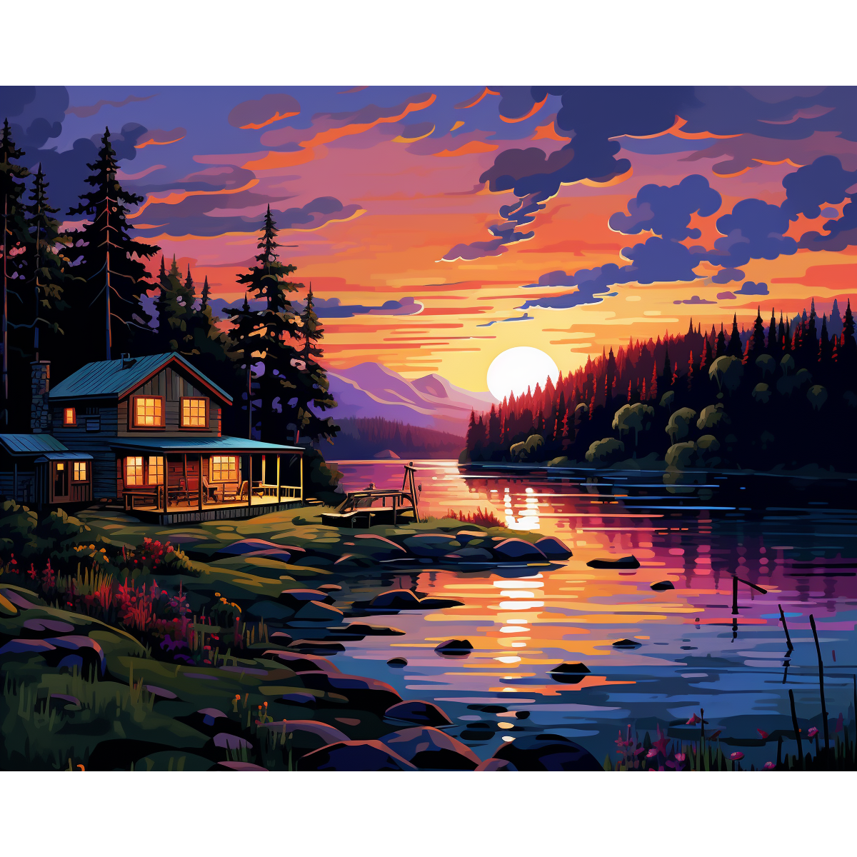 Sérénité au bord du lac