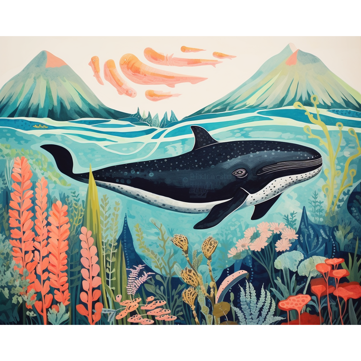 Danse vibrante de la baleine